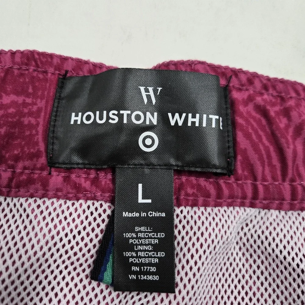 Houston White Men's Swim Trunks Size Large Purple Pattern Drawstring